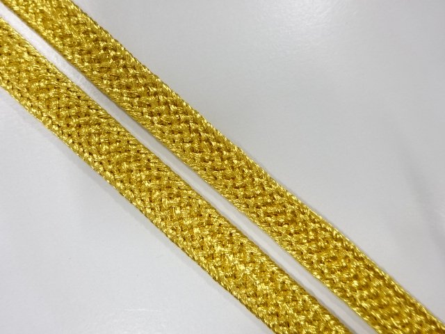  未使用品　正絹　帯留め用　手組三分紐